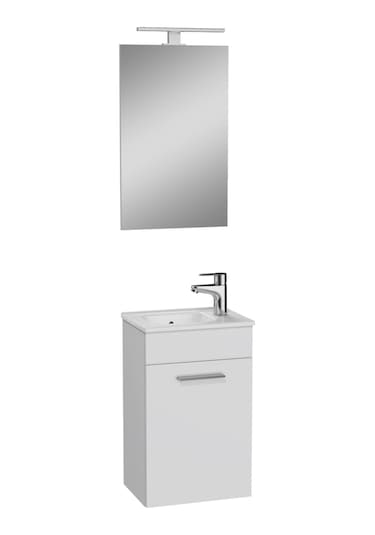 Vitra Mia 75022 Banyo Dolabı Seti Kapaklı 40 Cm Parlak Beyaz Çok Renkli