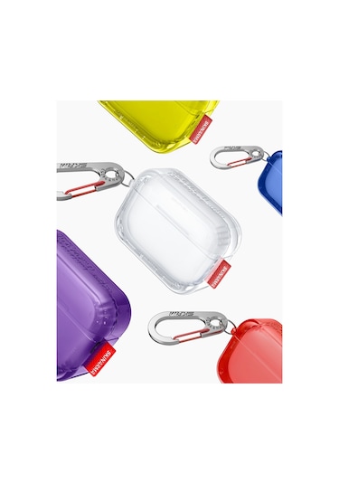 Airpods Pro 2 Uyumlu Kılıf Skinarma Şeffaf Renkli Airbagli Tasarım Saido Kılıf Şeffaf