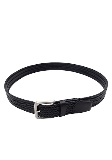 Pierre Cardin Premium Örgü Deri Kemer En 3,5 Cm Pc-1712 Siyah