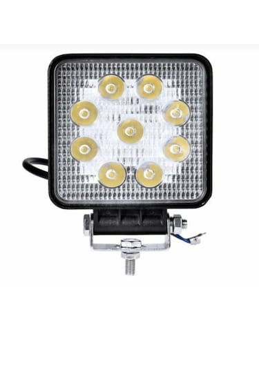 Point Çalışma Led Lambası Off Road Gündüz Farı Sis Kare 27w 9 Led 1 Adet
