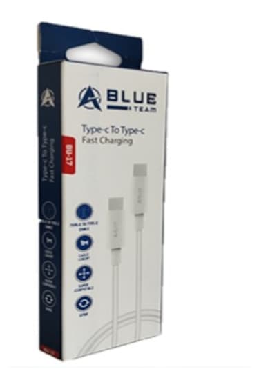 Blue Team Type-c To Type-c 23w Hızlı Data Kablo Beyaz