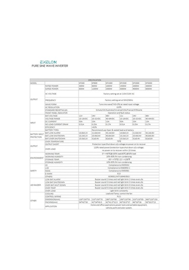 Exelon Tam Sinüs 2000w 12v İnverter