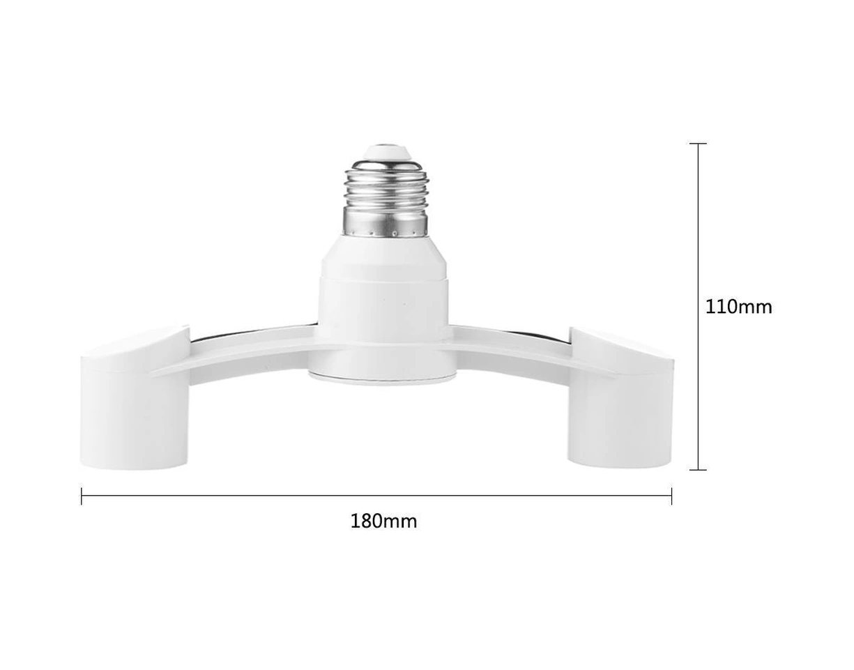 Youmex E27 Çift Başlı Ampul Soketi Adaptörü, Led/enerji Tasarruflu Ampuller İçin, Ateş Engelleme Pc + Bakır Malzeme, 85-285v, Ev/otel/restoran Uygulamalı