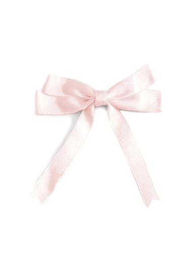 10 Adet Pudra Pembe Saten Fiyonk Süsleme Küçük Kurdele Seti