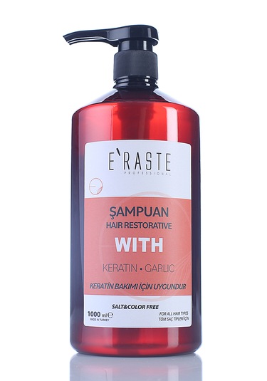 E'raste Keratin & Garlic Tuzsuz Şampuan 1 L