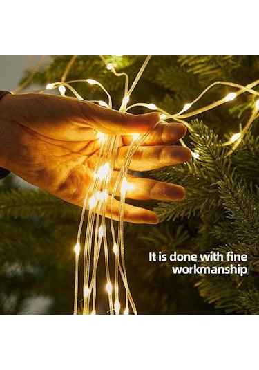 Novahub Yeşil Usb 5 Köşeli Yıldız Lamba Dize 2m/3m Şelale Lamba Avlu Açık Kamp Bahçe Asılı Ağaç Lambası Noel Led Lamba Uzaktan Kumanda Yeşil