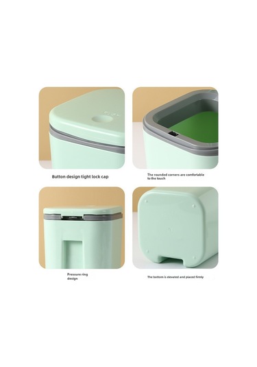 Qingmipy Ofis Masaüstü Çöp Kutusu, Pp Malzeme İle Dayanıklı, Kapaklı, Dormitorio Ve Yatak Odası İçin Küçük Çöp Saklama Kutusu Siyah, 1 Adet