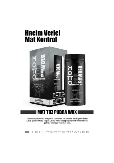 Motto Plus Şekillendirici ve Hacim Verici Toz Pudra Mat Wax 20 G