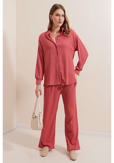 Bigdart 5858 Örme İkili Takım - Gül Kurusu 001