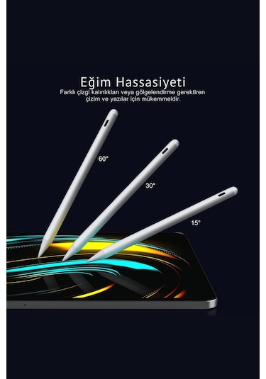 Fuchsia iPad Air 6. Nesil M2 Uyumlu 11" Avuç İçi Red Ve Eğim Özellikli Manyetik Yapışan Dokunmatik Kalem