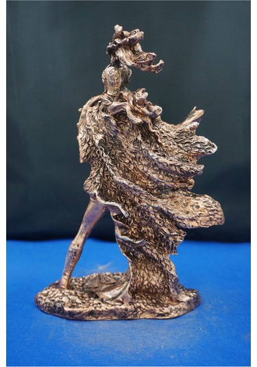 Athena Savaş Tanrıçası 26 Cm Mitolojik Heykel, Ev Dekor Ve Hediyelik Biblo Bakır