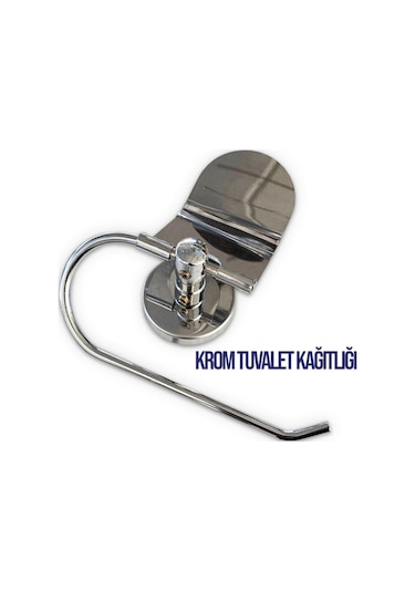 Krom Kapaklı Tuvalet Kağıtlığı Wc Kağıtlık Tuvalet Kağıdı Askısı Krom