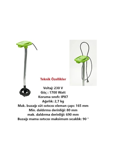 Kerbl Buzağı Süt Ve Mama Isıtıcısı 230 V-1700 Watt