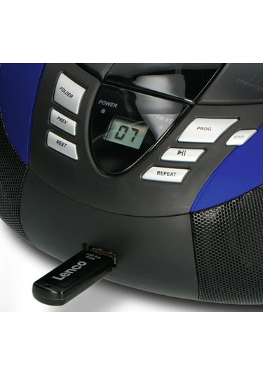 Lenco Scd-37 Usb Mavi - Taşınabilir Fm Radyo Cd'si Ve Usb Oynatıcı - Mavi