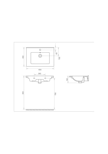 Turavit Safir 65 CM Etajerli Lavabo