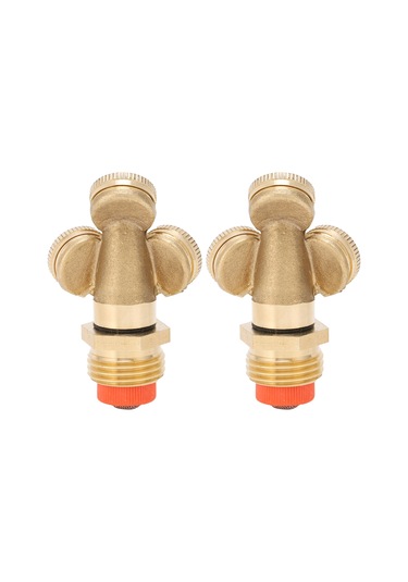 Shineyee 2 Adet Bakır Tarım Sulama Aleti: 3 Ağızlı Yüksek Basınçlı Filtreli Sprey Başlığı - Bahçe, Çiçek, Sebze İçin