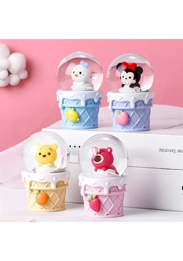 Mickey Mouse Işıklı Kar Küresi 9 Cm Alk3111