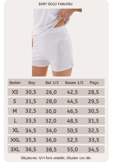 Penyebizden Extra Yumuşak Viskon Şort Home&beach-beyaz
