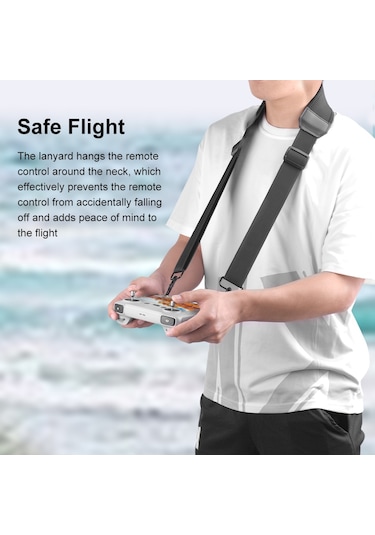 Djı Rc 2 / Rc 1 / Air 3 / Mini 4 Pro / Mini 3 Pro / Air 2s / Air 2 / Mavic 2 Ekran Uzaktan Kumanda İçin Puluz Boyun Kordon Kayışı Siyah
