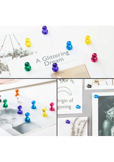 Ay Magnet 10 Adet Pano Mıknatısı - Güçlü Neodyum Miknatis - Pano
