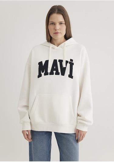 Mavi Logo Sweatshırt Hindistan Cevizi