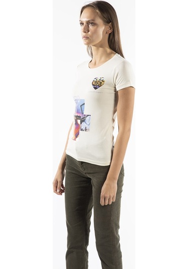 ROBERTO CAVALLI  Kadın T'shirt RRC5289L Bej