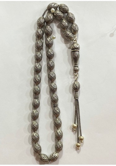 Tespih Vizyon İşlemeli Gümüş Tespih F16002094