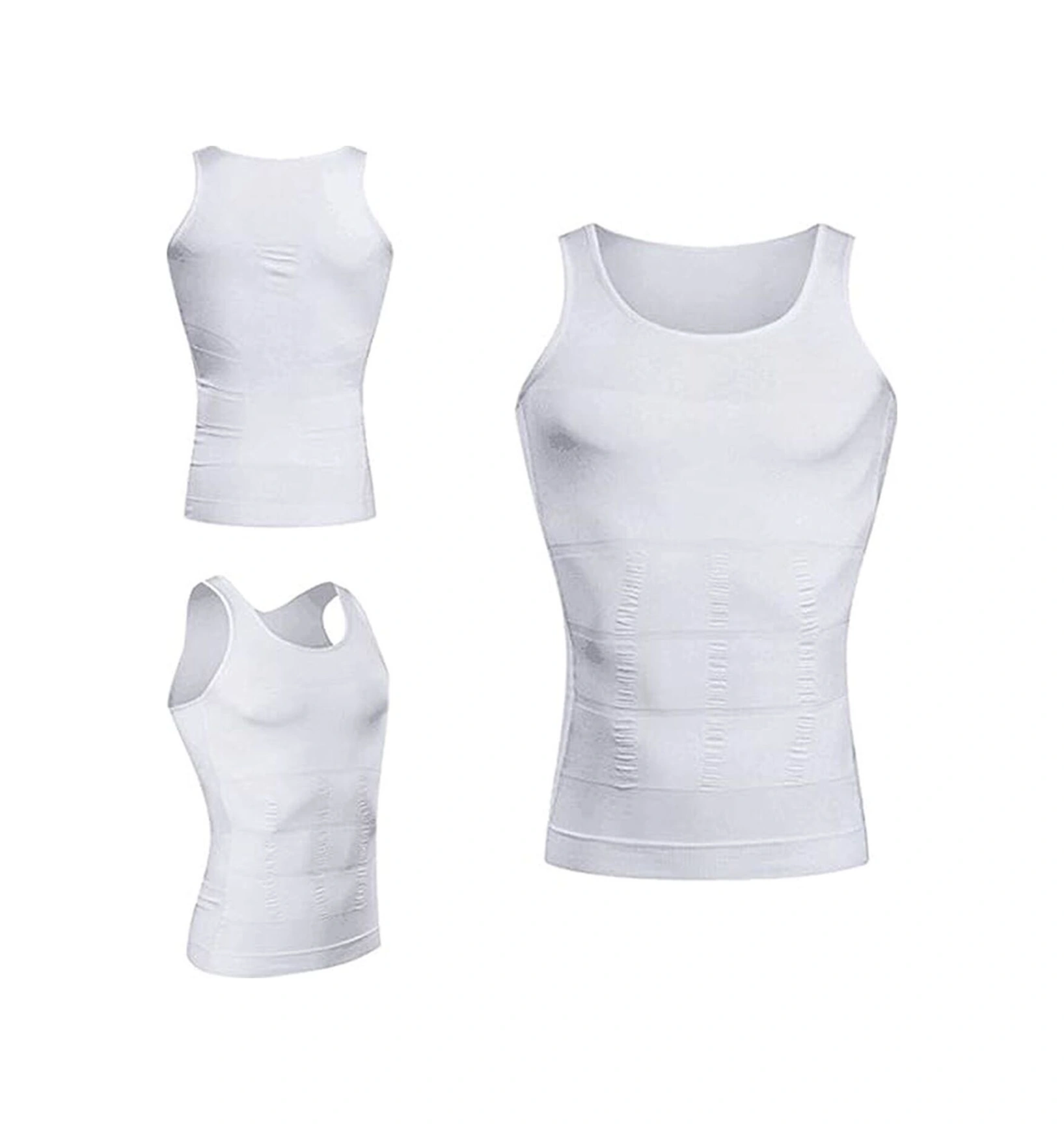 Tezzgelsin Erkek Vücut Şekillendirici Göğüs Ve Göbek Toparlayıcı Sıkılaştırıcı Nefes Alan Atlet Korse 2'li Set Siyah - Beyaz