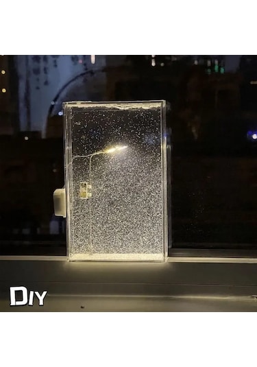 Moveevo Kendin Yap Kar Manzaralı Dekoratif Gece Lambası - Romantik Ve Sanatsal Işık Çok Renkli