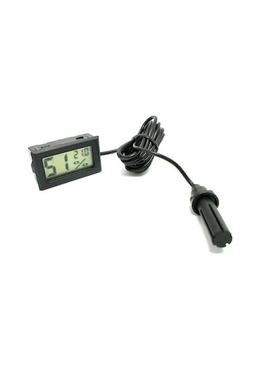 Electroon Dijital İç Ortam Nem Ölçer Termometre Kablolu Sensör