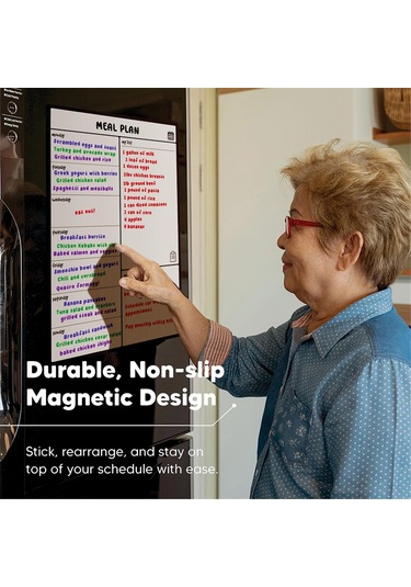 Buzdolabı Takvimi Yemek Planlayıcısı Ve Alışveriş Listesi Beyaz Tahta