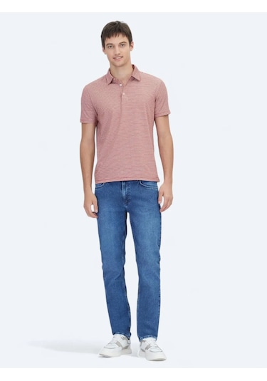 Kip Kiremit Polo Yaka %100 Pamuk T-shirt KIREMIT