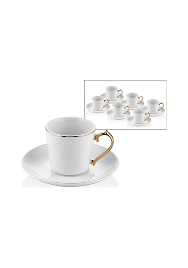 Limoges Gold 6lı Yaldızlı Kahve Fincanı Takımı