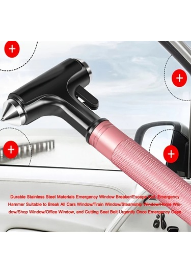 Fochsia Mavi Siyah Acil Durum Cam Kırıcı Araç Ev Güvenlik Çekici Yangın Kaçış Aleti Tren Gemi Yüksek Bina