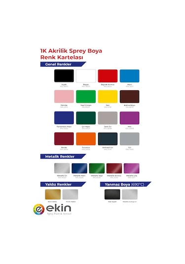 Ekin 400 Ml Sprey Boya Çimen Yeşili Renk 5 Adet Çimen Yeşil