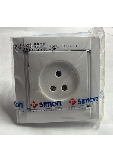 Simon 34 Beyaz Telefon Priz