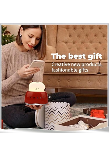 Retro Dekor Tost Makinesi Lambası, Retro Tost Makinesi Şeklinde Masa Dekorasyonu Hediyeleri Gençler, Gençler, Gençler, Kadınlar Diğer