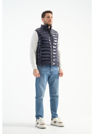 Shooter Sportswear Erkek Parlak Yelek Luxe Bej Lacivert