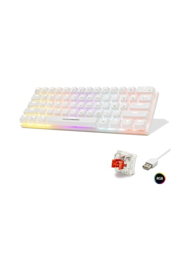 Mekanik Mini Klavye Red Switch Rgb - Beyaz G508r