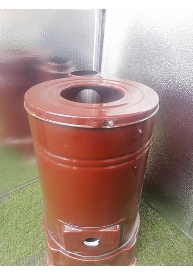 Yuvarlak Sac Emaye Kovalı Soba