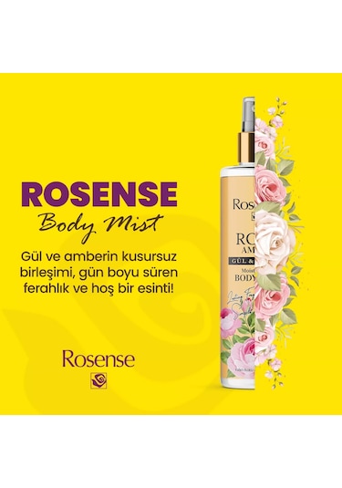 Rosense Body Mist Vücut Spreyi Gül & Amber 200 Ml