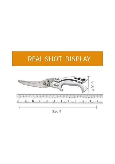 Pazly Ağır Hizmet Mutfak Makası - Paslanmaz Çelik, Çok Amaçlı, Kümes Hayvanı & Budama Makası