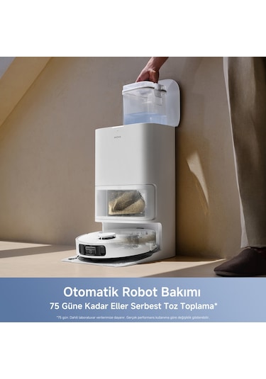 MOVA E40 Ultra Robot Süpürge 19.000 Pa Emiş Gücü Beyaz