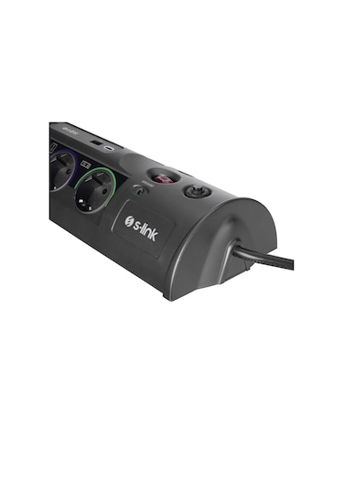 S-link Prz01 Prizhive 3m 1860 Joule 1.5mm 1 Usb 1 Typec 2.1a/5v 16a 250v 3680w 10lu Akım Korumalı Priz 3 M