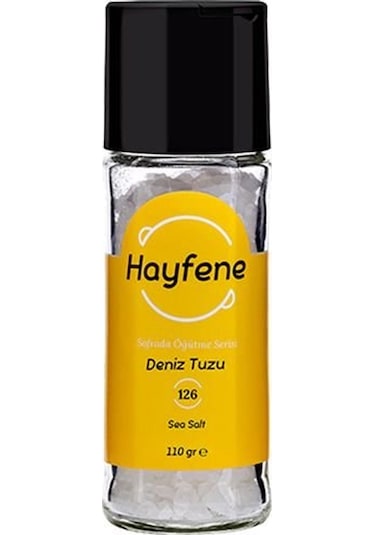 Hayfene Deniz Tuzu Değirmen Kapak Cam 110 G
