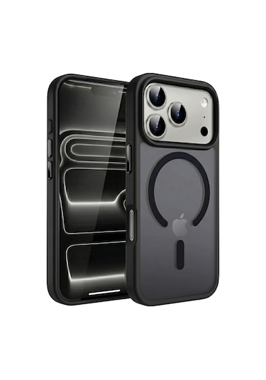 Ps iPhone Uyumlu 17 Pro Max Mist Serisi Magsafe Kılıf - Siyah