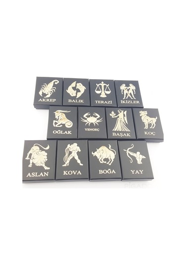 Saatcaddesi Pigado Astroloji Burçlar Kolye Rose Renk Özel Kutusunda Metal