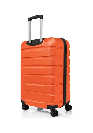 Unisex 4 Tekerli Kilitli Orta Boy Valiz Bavul Turuncu