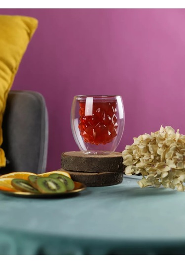 Miland Home Kapuçino Ve İçecekler İçin 200 Ml Alt Tabanlı Çift Duvarlı Bardak 209731625 Beyaz