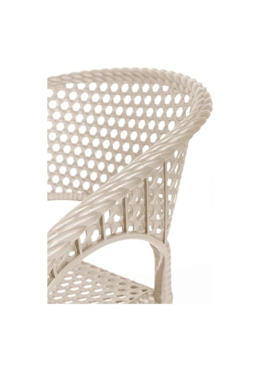 Mandella Regnum Örgü Koltuk (4 Adet) Çölbeji Bej